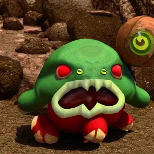 Prompt: octorok from the legend of zelda video game, realistic,