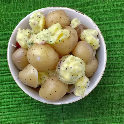 Prompt: when destroying potato Salad you must commit to the crazy