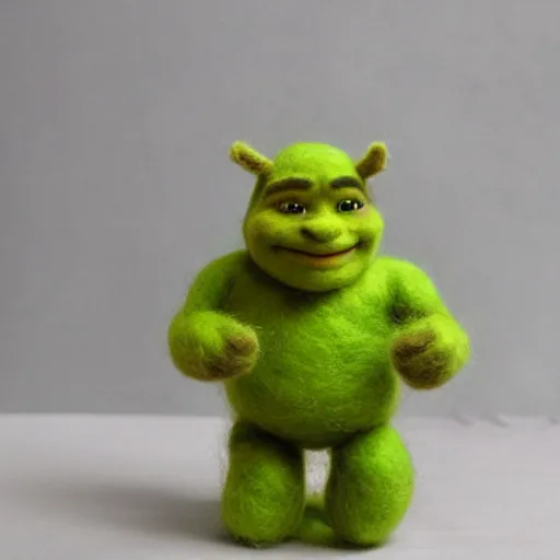 Image similar to shrek needle felted + needle felting art