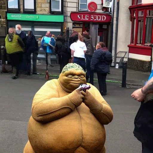 Prompt: smoking a fat jabba in wales