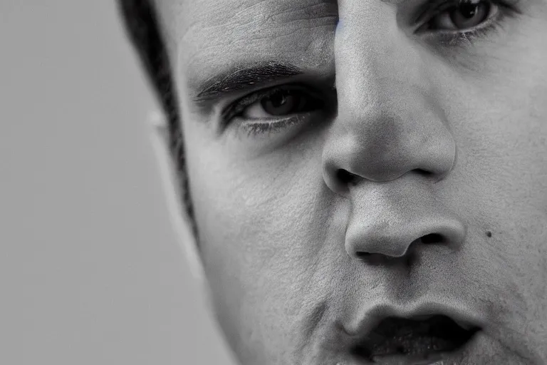 Prompt: closeup portrait of macaron emmanuel macron face on a macaron, natural light, sharp, detailed face, magazine, press, photo, steve mccurry, david lazar, canon, nikon, focus