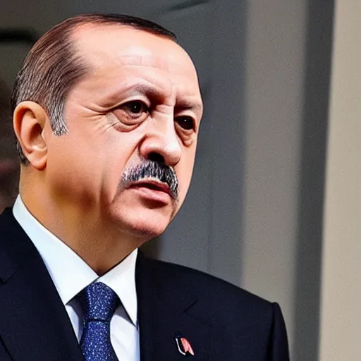 Image similar to an average face of a Turkish president