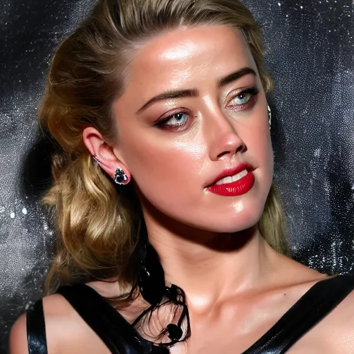 Image similar to amber heard body being swallowed by an alien, white thick oily substance, gooey saliva, full body, full view, uhd, photorealistic,