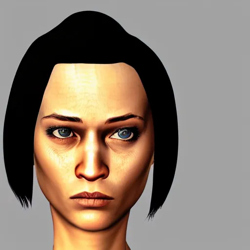 Image similar to close up of a woman in GTA San Andreas, PlayStation 2 graphics, low quality 3D model