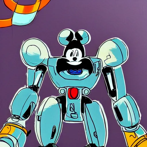 Image similar to mecha mickey will kill you if given half the chance, grainy real life depiction, sharp focus, highly detailed, ultra realistic