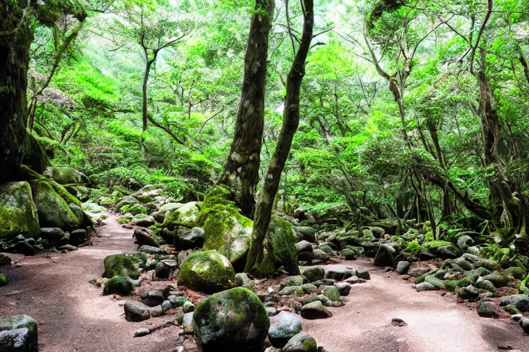 Prompt: yakushima forest