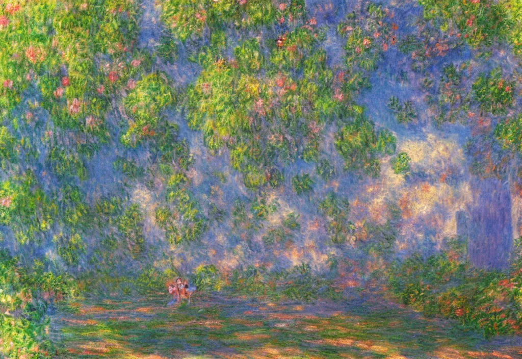 Image similar to very anime scenery, very anime in impressionist style, trending artwork, anime painter studio, by claude monet