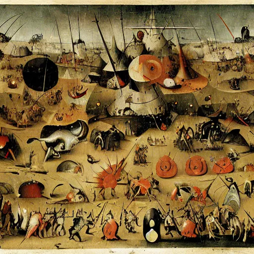 Image similar to Warduke in battle by Hieronymus Bosch