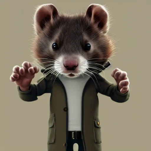 Image similar to a anthropomorphic ferret is walter white, hyperdetailed, artstation, cgsociety, 8 k