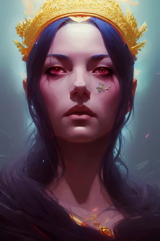 Prompt: extremely beautiful panting of goddess of the realm of the dead, extremely high detailed face, artstation, by ilya kuvshinov, greg rutkowski and makoto shinkai, trending on artstation