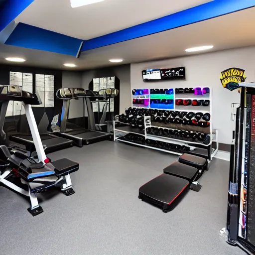 Image similar to photo of a rgb gaming gym