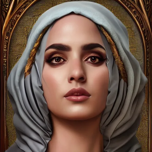 Image similar to a detailed fantasy character portrait of Nour El Sherif as godfather by lauri blank, artgerm, evelyn de morgan, 8K, 50mm lens