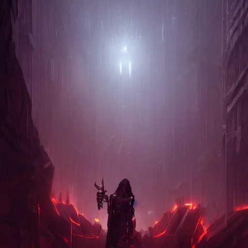 Image similar to underworld warewolf, darkwave, darksynth, concept art, sharp, digital matte painting, art by, greg rutkowski, wlop, dramatic lighting, trending on artstation