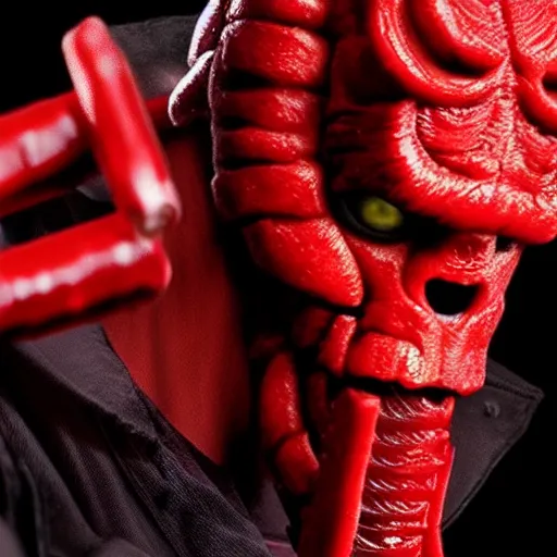 Image similar to twizzlers!!!! hellboy, movie still, high detail