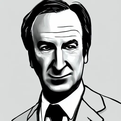 Image similar to a detailed portrait of bob odenkirk as saul goodman by tjalf spaarnay