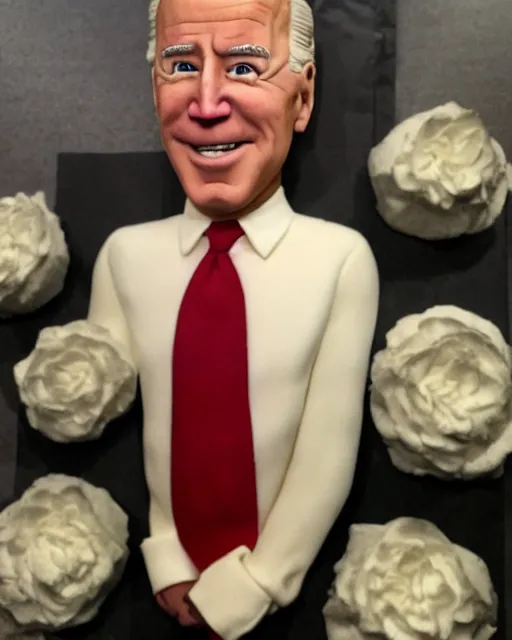 Prompt: joe biden made of cake