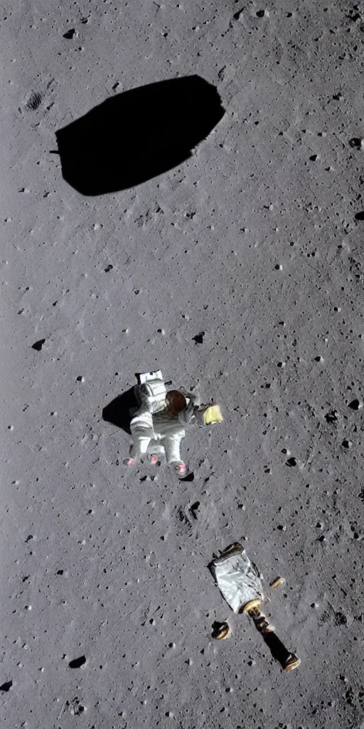 Image similar to chinese astronaut landing on the moon.