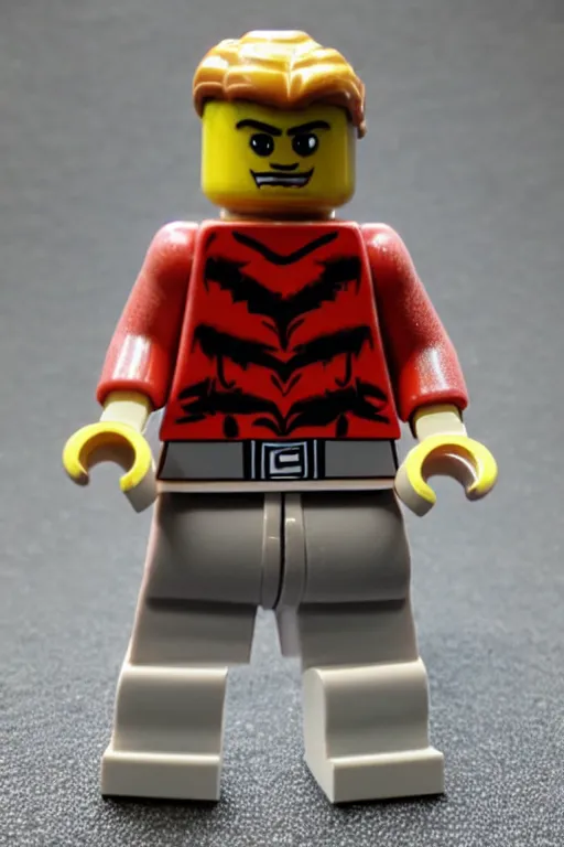Prompt: muscular lego minifigure, photorealistic, highly detailed,