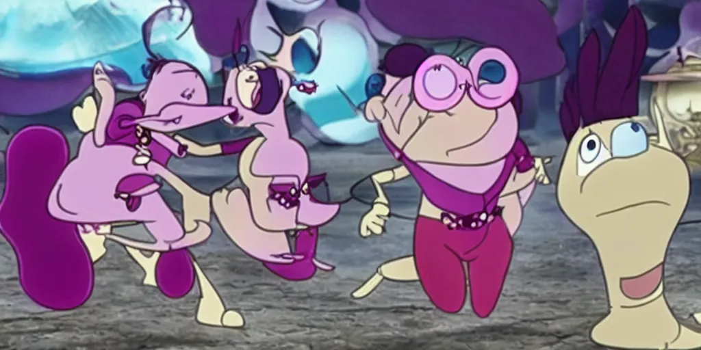 Image similar to a still from Chowder featuring Bayonetta