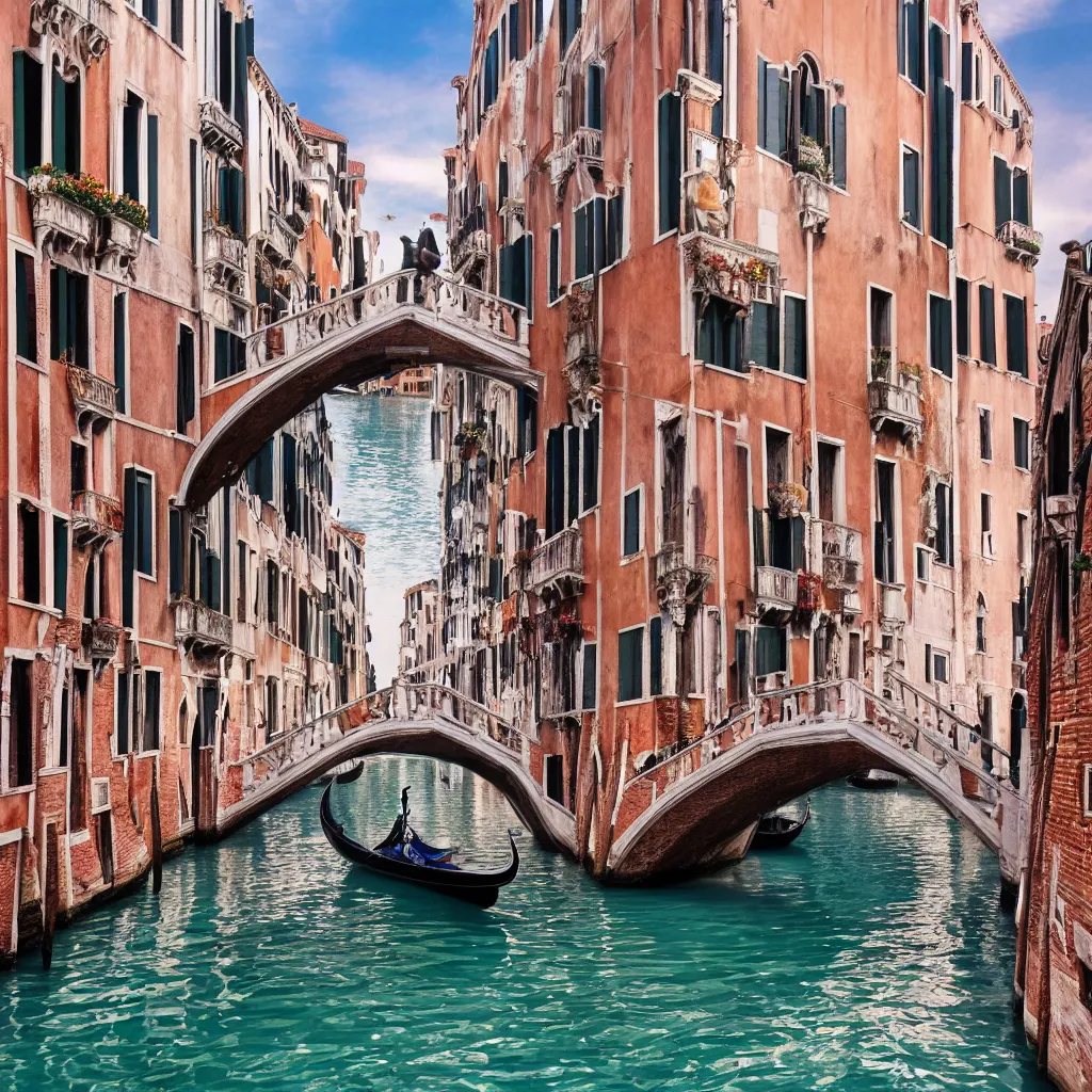 Image similar to venice full of bridges, photorealistic, real