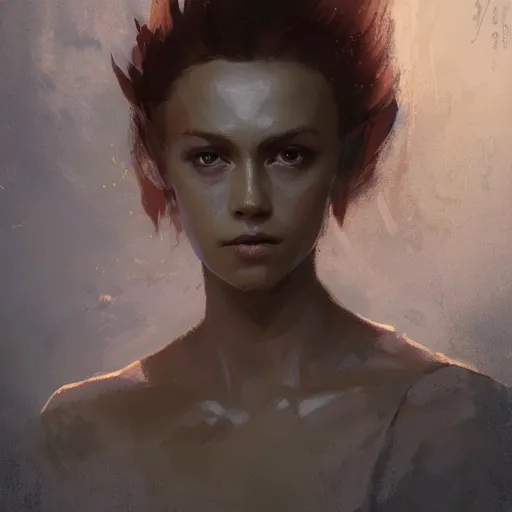 Image similar to angel, character portrait by Greg Rutkowski