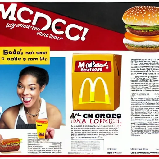 Prompt: ad for McDonald's new Mc Teethburger