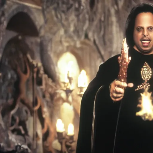 Image similar to jon lovitz as the prince of darkness in the movie legend, photography