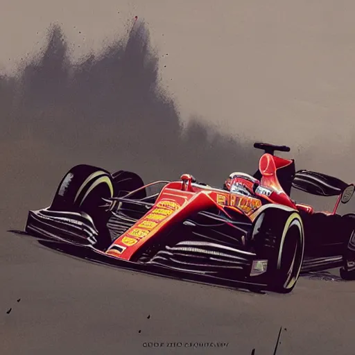 Image similar to formula one geog darrow greg rutkowski