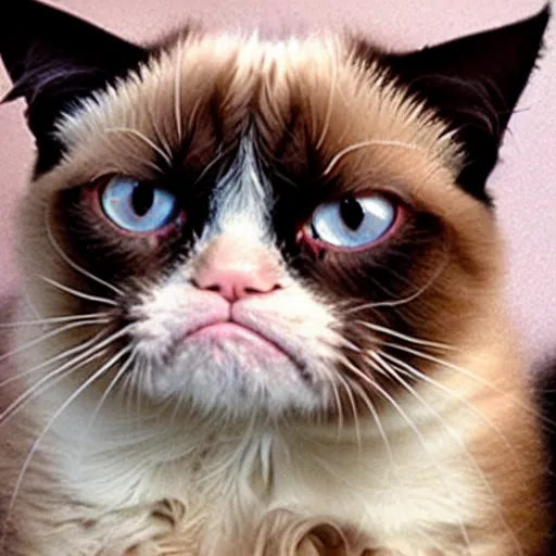 Prompt: <photograph accurate=true grumpy=false happy=true smile=true>Grumpy Cat is Happy</photograph>