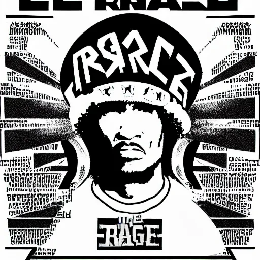 Image similar to rage against the machine, epic, vector art