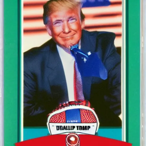 Image similar to baseball card of donald trump with team called american traitors with russia flag