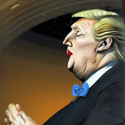 Prompt: Goya's Saturn but it's Donald Trump