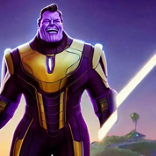 Prompt: a portrait of elon musk as thanos, the pixar adaptation,