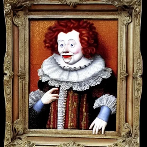 Image similar to 16th century King Ronald mcdonald