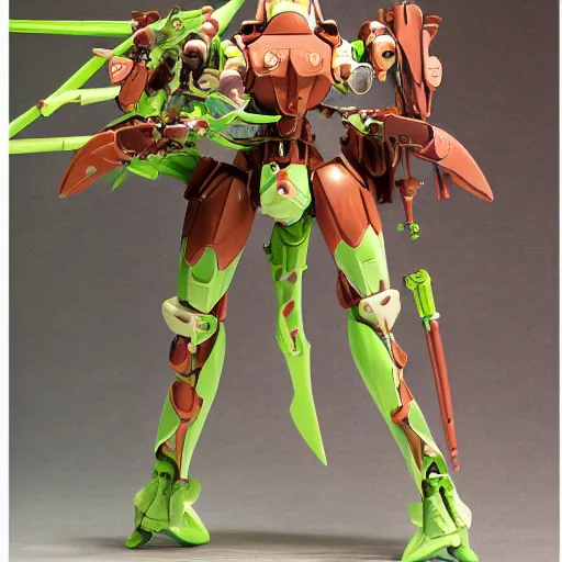 Image similar to futuristic nymphaea mecha waterlily upper body, sepals forming helmet, floral details, waterlily, 8 k hd resolution, barbatos gundam with floral inlay, bandai box art, star wars, makoto kobayashi, frank gehry, raymond swanland