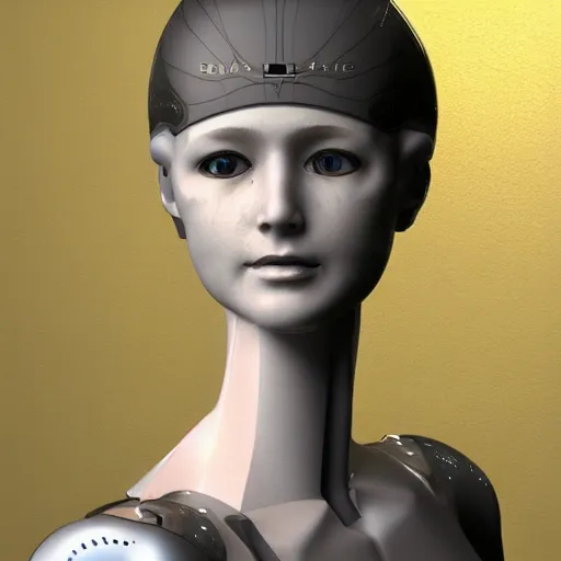 Image similar to ancient womanized humanoid robot, photorealistic