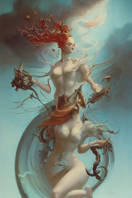 Prompt: Certain death by Peter Mohrbacher in the style of Gaston Bussière, Art Nouveau