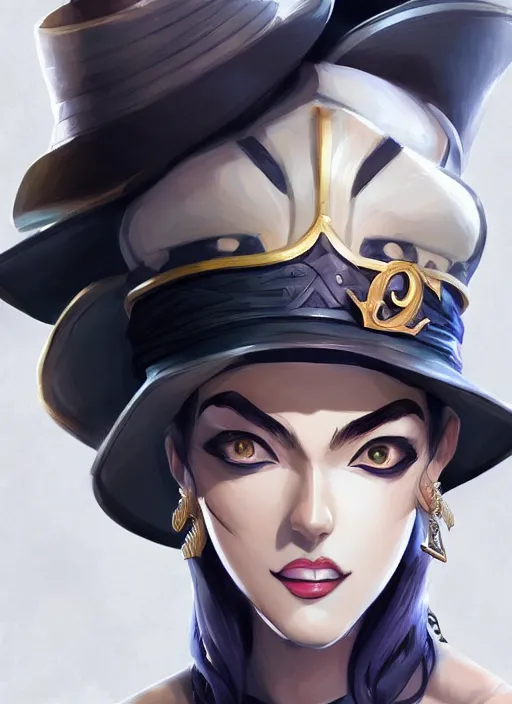 Image similar to a highly detailed illustration of beautiful girl cosplaying jotaro kujo, hyperdetailed perfect face, dramatic pose, intricate, elegant, highly detailed, centered, digital painting, artstation, concept art, smooth, sharp focus, league of legends concept art, wlop.