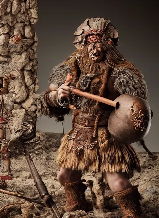 Image similar to 8 5 mm f 1. 8 photograph of a claymation mexican viking, highly detailed diorama, by erwin olaf and anton corbijn, smooth, sharp foccus, commercial photography, fashion shoot