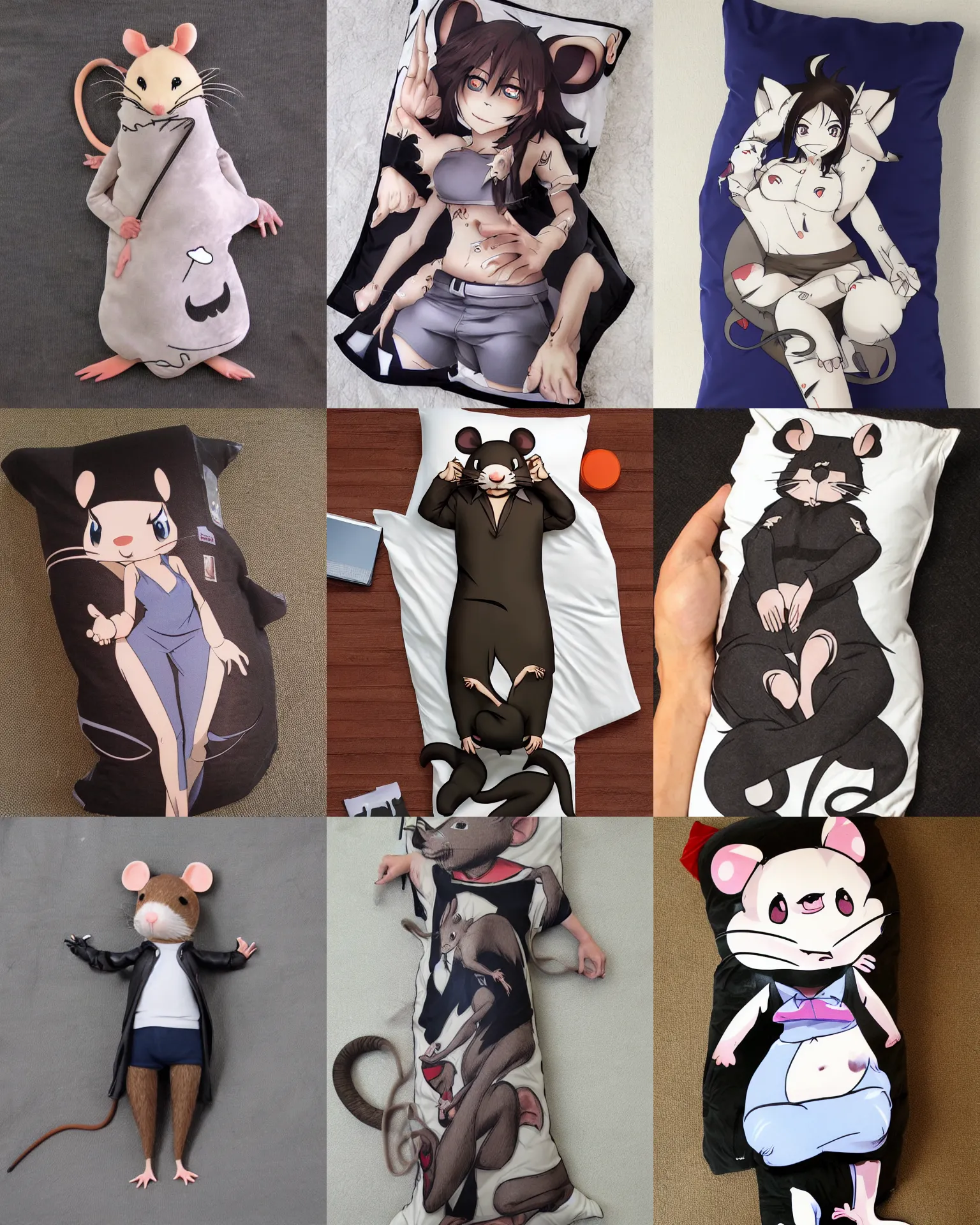 Prompt: rat dakimakura, ebay listing, product picture, thumbnail