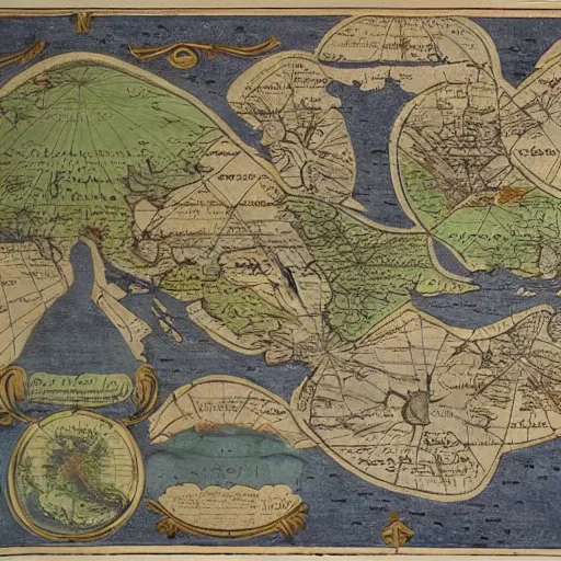 Prompt: the world map according to the ottoman empire in 1 5 6 5