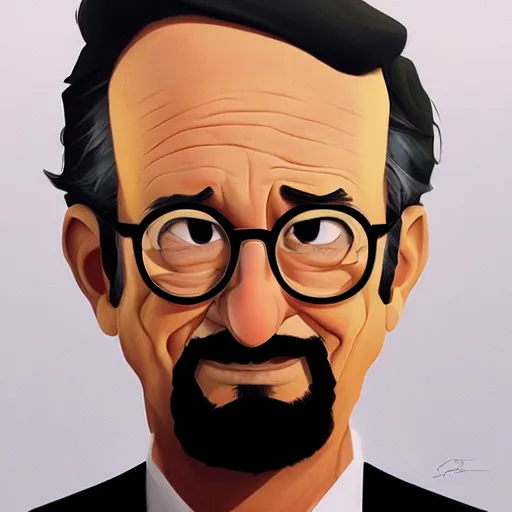 Image similar to face icon stylized minimalist steven spielberg, loftis, cory behance hd by jesper ejsing, by rhads, makoto shinkai and lois van baarle, ilya kuvshinov, rossdraws global illumination