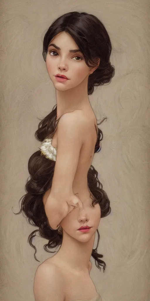 Prompt: Madison Beer, elegant, highly detailed, digital painting, artstation, concept art, smooth, sharp focus, illustration, ArtStation, art by artgerm and greg rutkowski and alphonse mucha and J. C. Leyendecker and Edmund Blair Leighton and Katsuhiro Otomo and Geof Darrow and Phil hale and Ashley wood and Ilya repin and Charlie Bowater