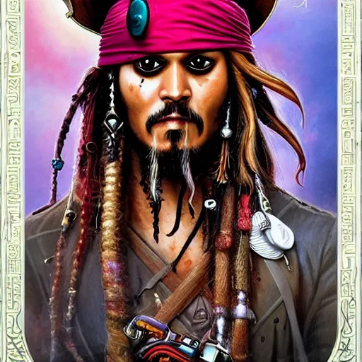 Image similar to Lofi BioPunk Lovecraft Lovecraftian portrait of Jack Sparrow with an octopus Pixar style by Tristan Eaton Stanley Artgerm and Tom Bagshaw