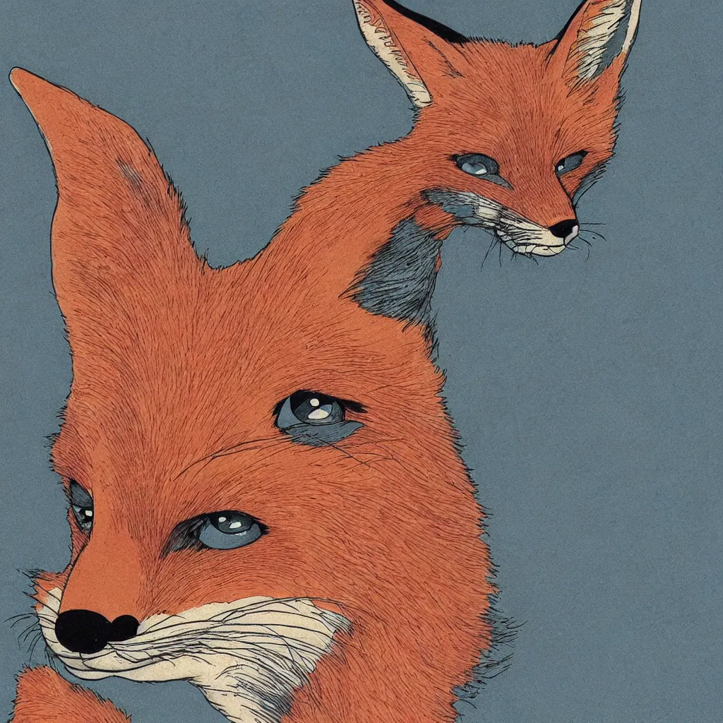 Image similar to fox face by moebius