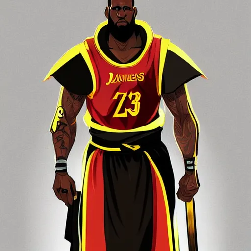 Image similar to digital art of lebron james bankai, detailed, colourful, beautiful, masterpiece, trending on artstation