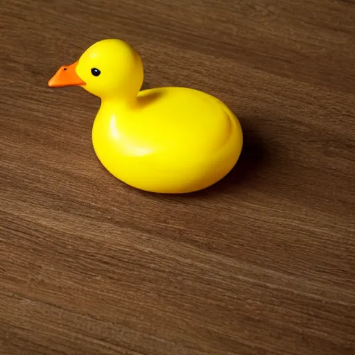 Prompt: yellow logo of a rubber duck, white background