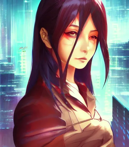 Prompt: An anime portrait of Cyberpunk Mitsuri Kanroji, by Stanley Artgerm Lau, WLOP, Rossdraws, James Jean, Andrei Riabovitchev, Marc Simonetti, and Sakimichan, tranding on artstation