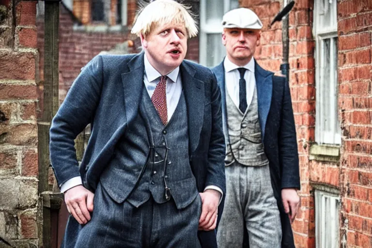 Image similar to boris johnson in peaky blinders