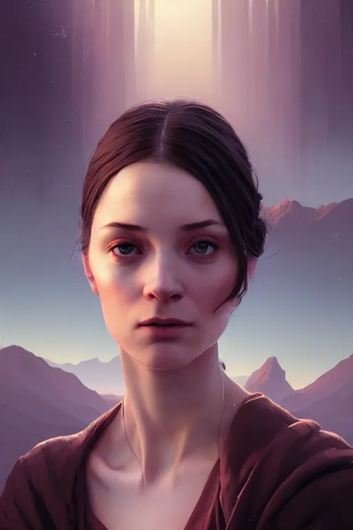 Image similar to beautiful portrait of a woman, negative no not mona lisa pose, gta v, stephen bliss, unreal engine, fantasy art by greg rutkowski, loish, rhads, ferdinand knab, makoto shinkai and lois van baarle, ilya kuvshinov, rossdraws, tom bagshaw, global illumination, radiant light, detailed and intricate environment